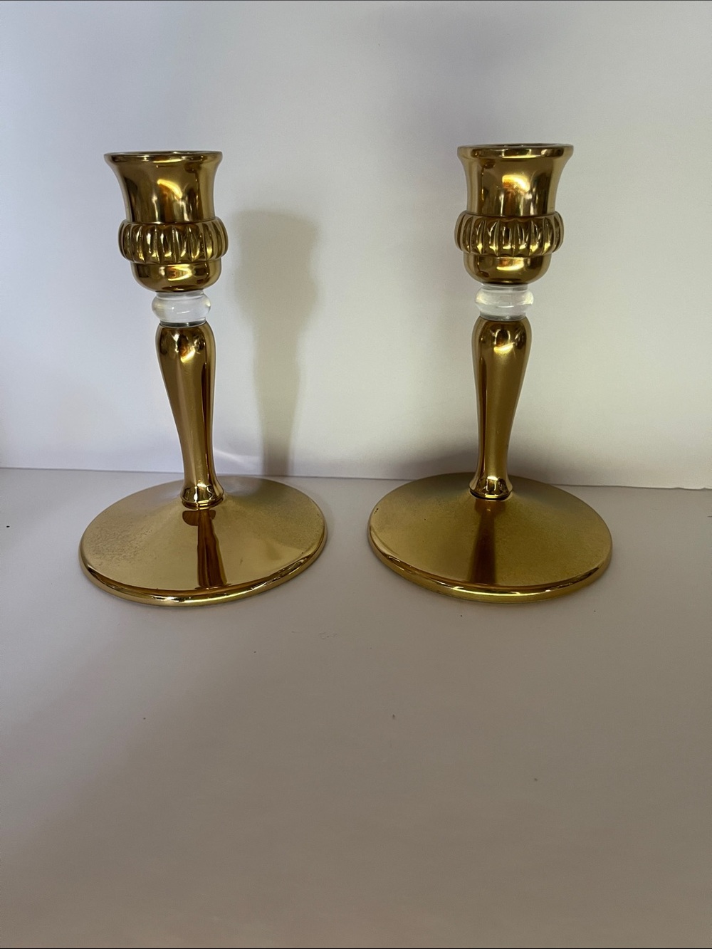 Vintage PartyLite brass taper candlestick holder